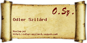 Odler Szilárd névjegykártya